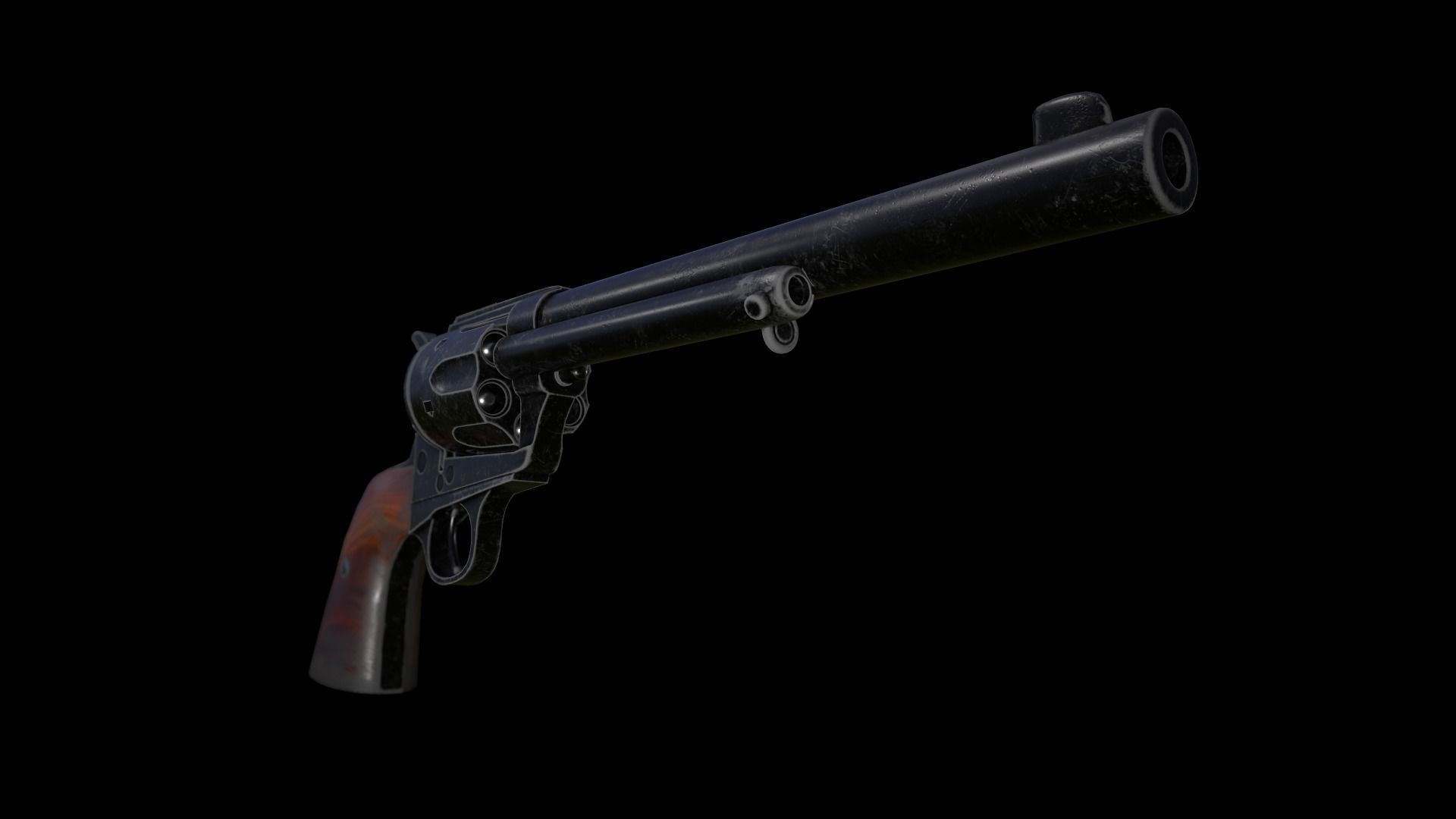 Colt M 1873 Peacemaker Low-poly 3D model_8