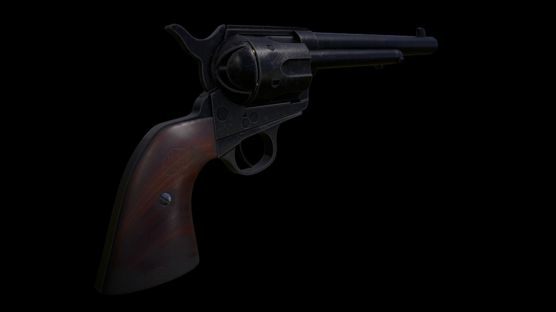Colt M 1873 Peacemaker Low-poly 3D model_11