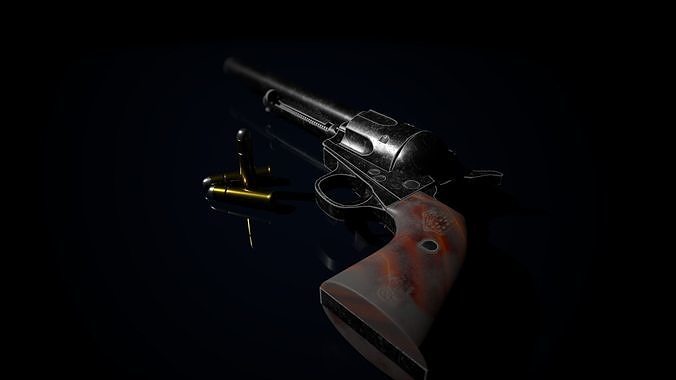 Colt M 1873 Peacemaker Low-poly 3D model