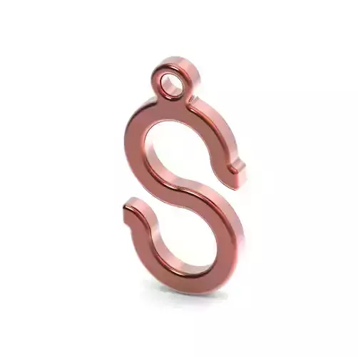 Classic Letter S - Pendant 3D print model