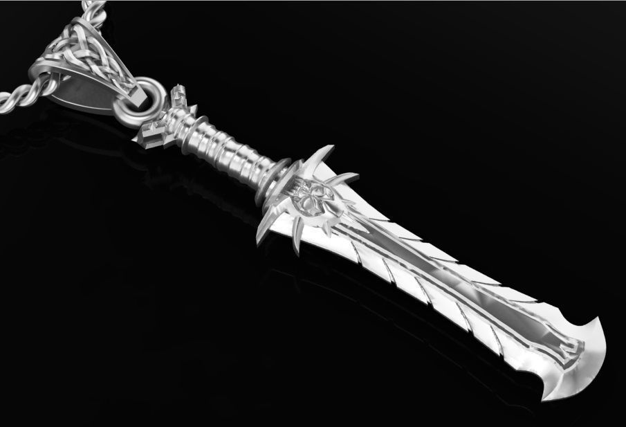  beautyful  pendant sword 3D print model_2