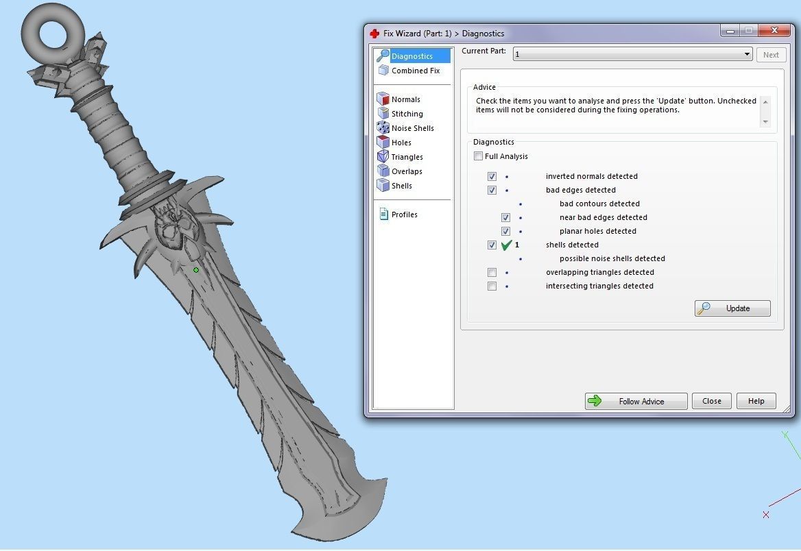  beautyful  pendant sword 3D print model_4