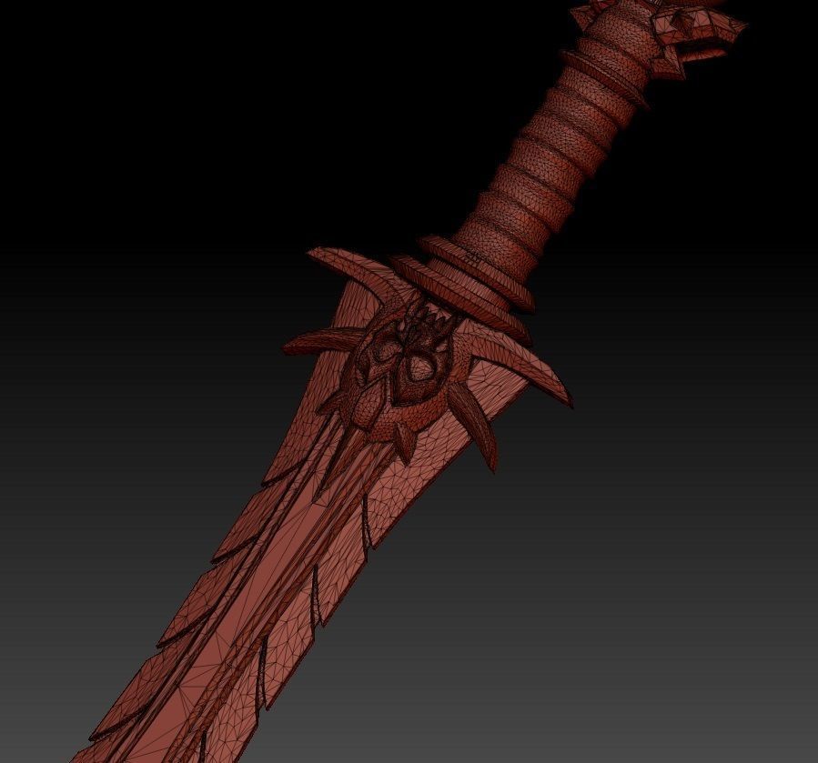  beautyful  pendant sword 3D print model_3