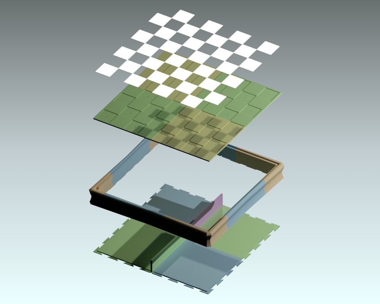 large chessboard carries chess 3D print model_2