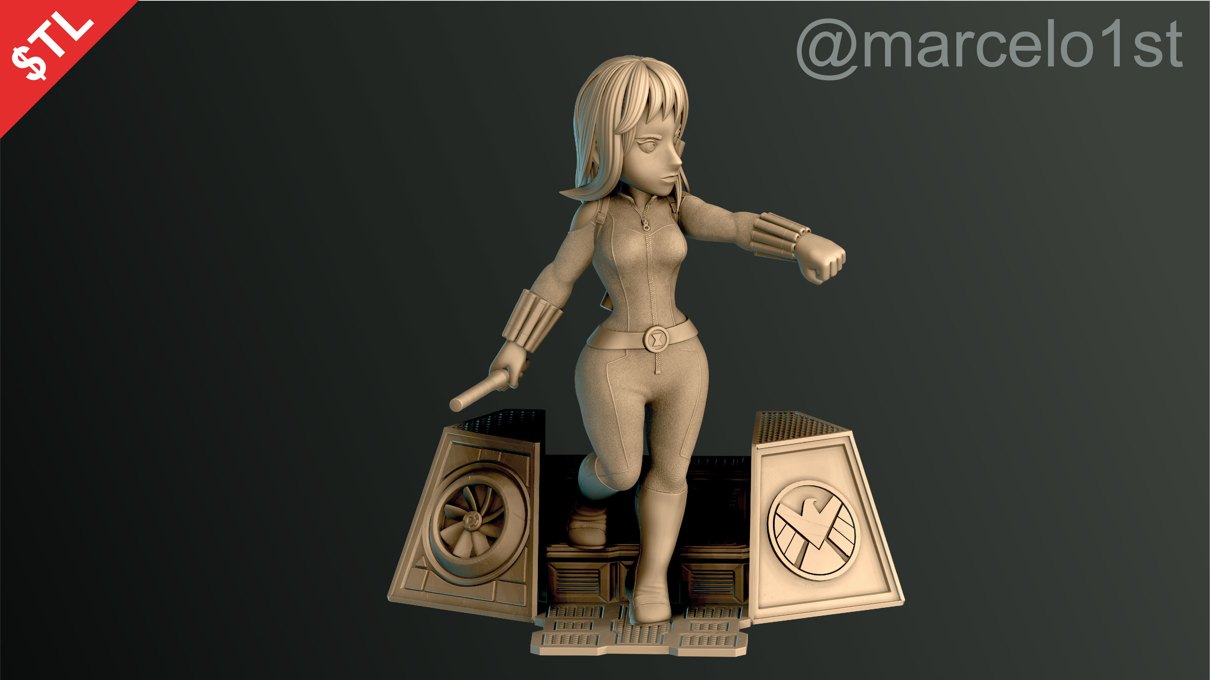 Black Widow Natasha Romanoff 3D print model_21