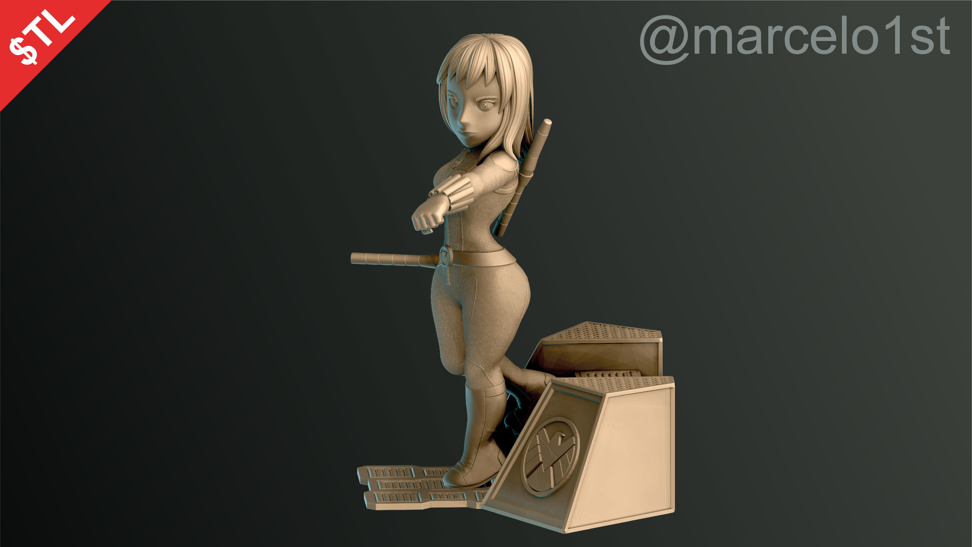 Black Widow Natasha Romanoff 3D print model_15