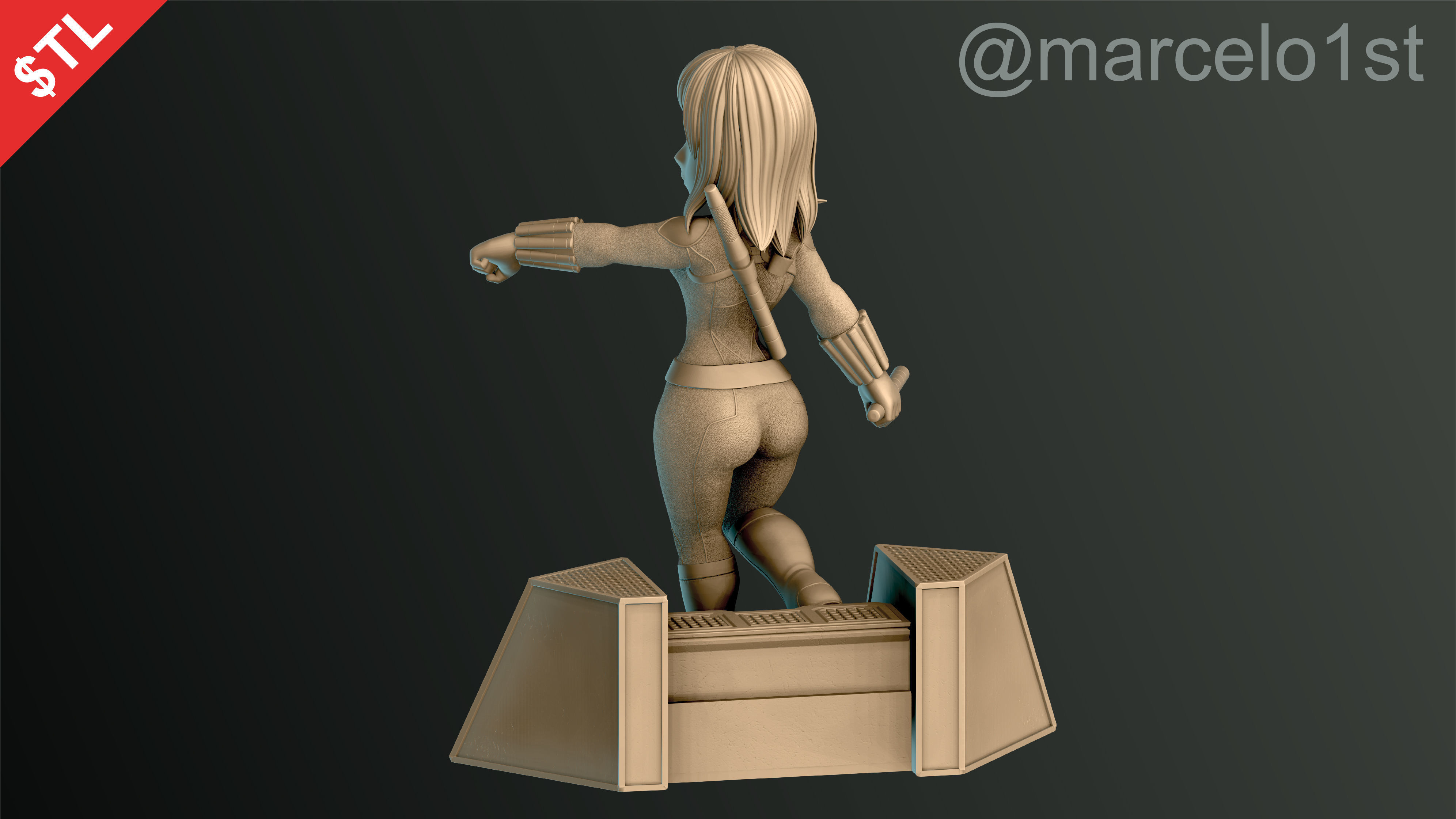 Black Widow Natasha Romanoff 3D print model_12