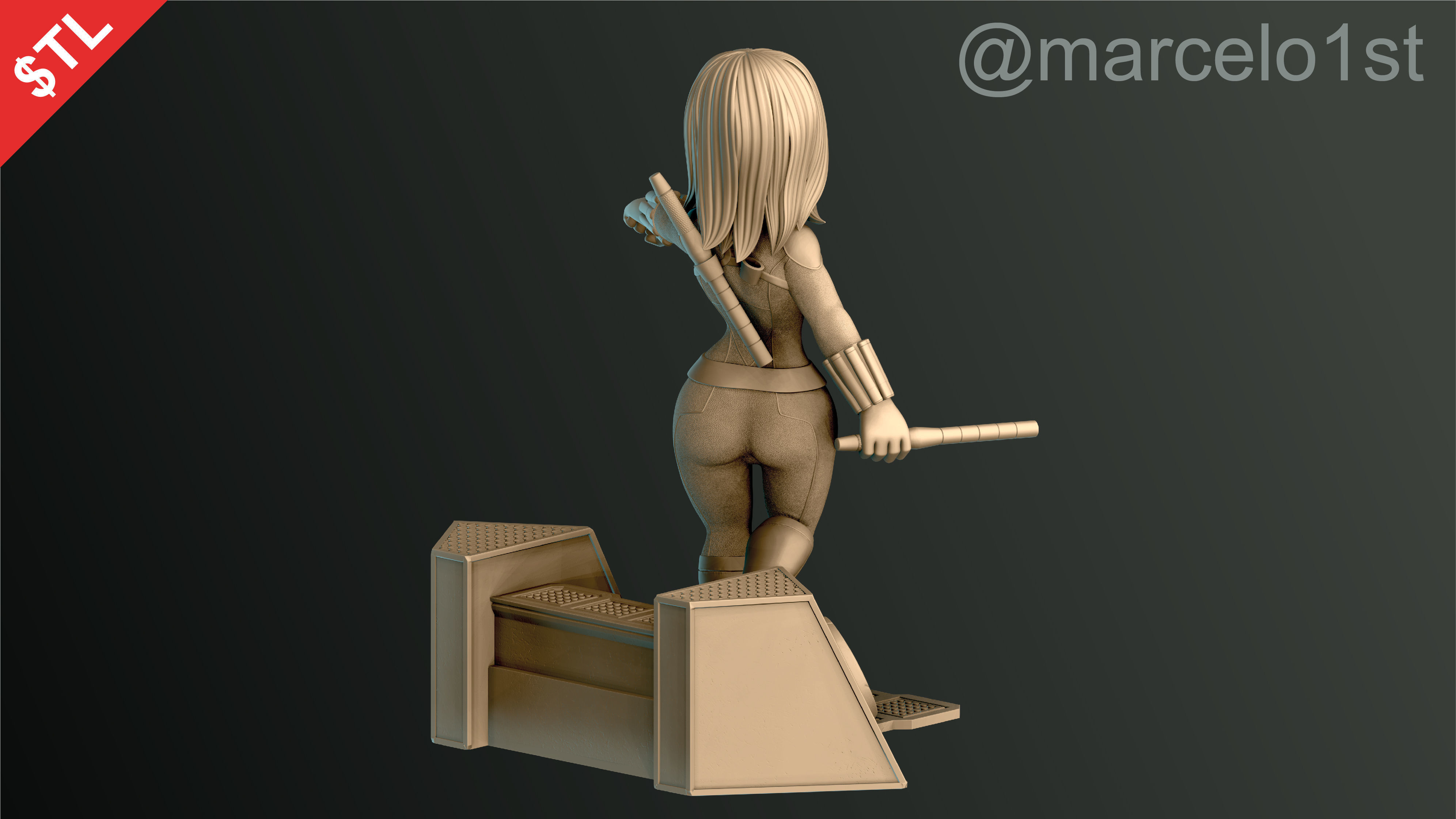 Black Widow Natasha Romanoff 3D print model_10