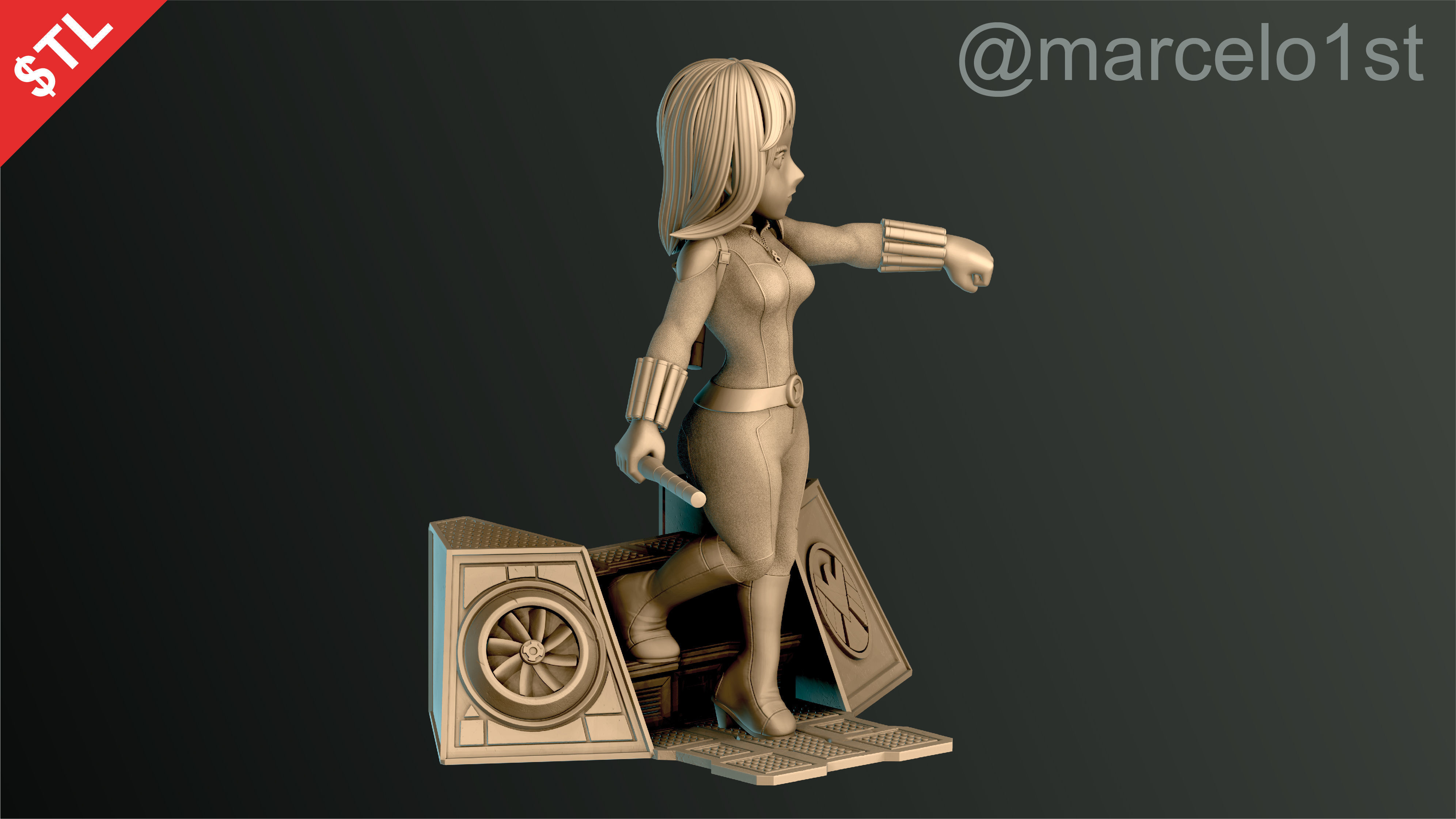 Black Widow Natasha Romanoff 3D print model_6