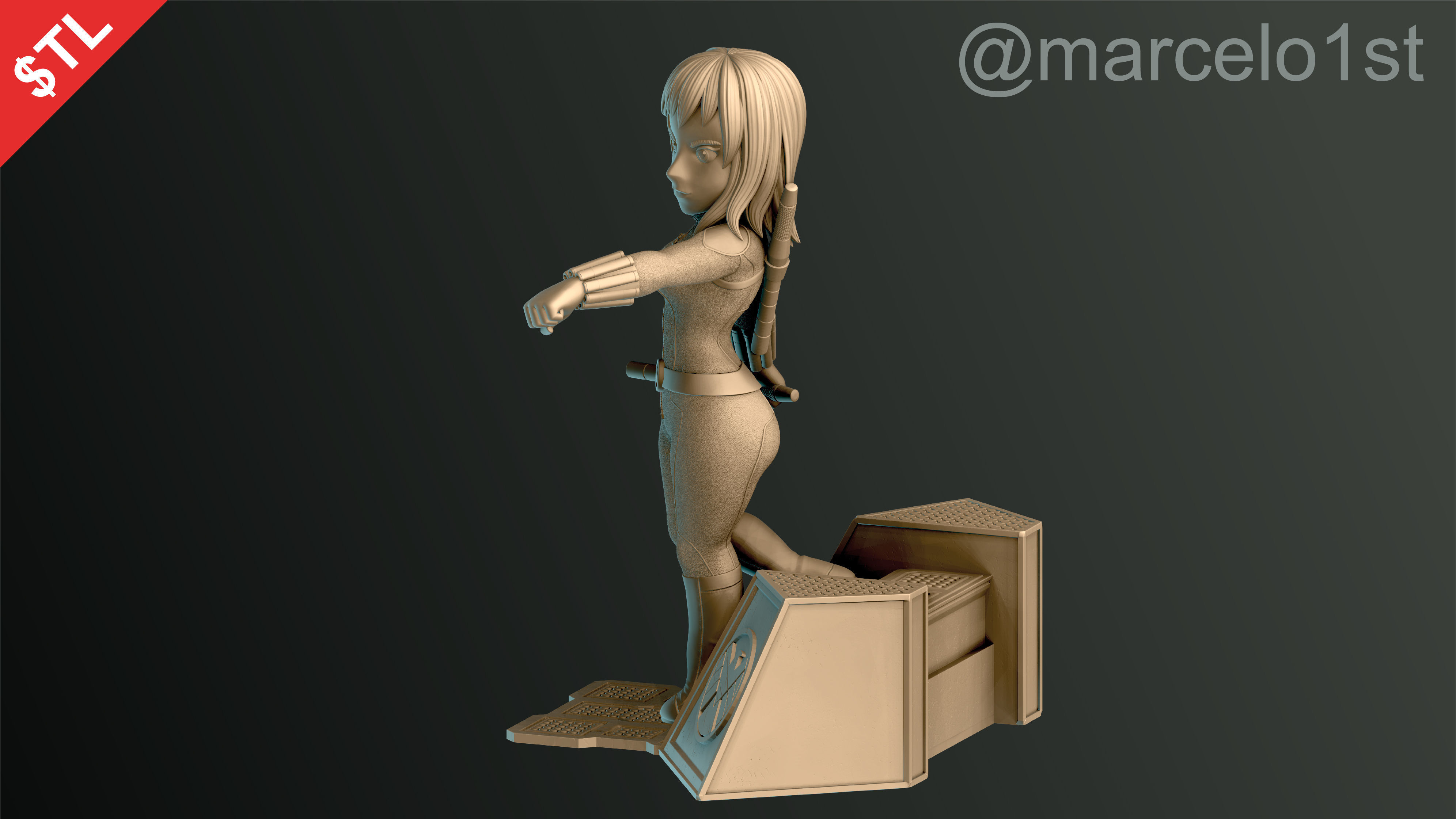 Black Widow Natasha Romanoff 3D print model_14