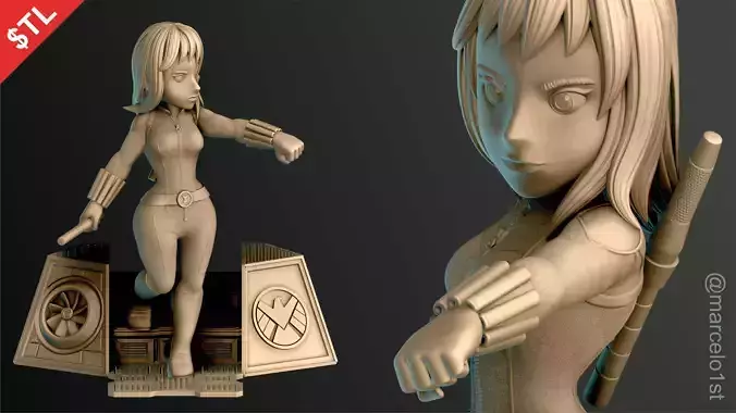 Black Widow Natasha Romanoff 3D print model