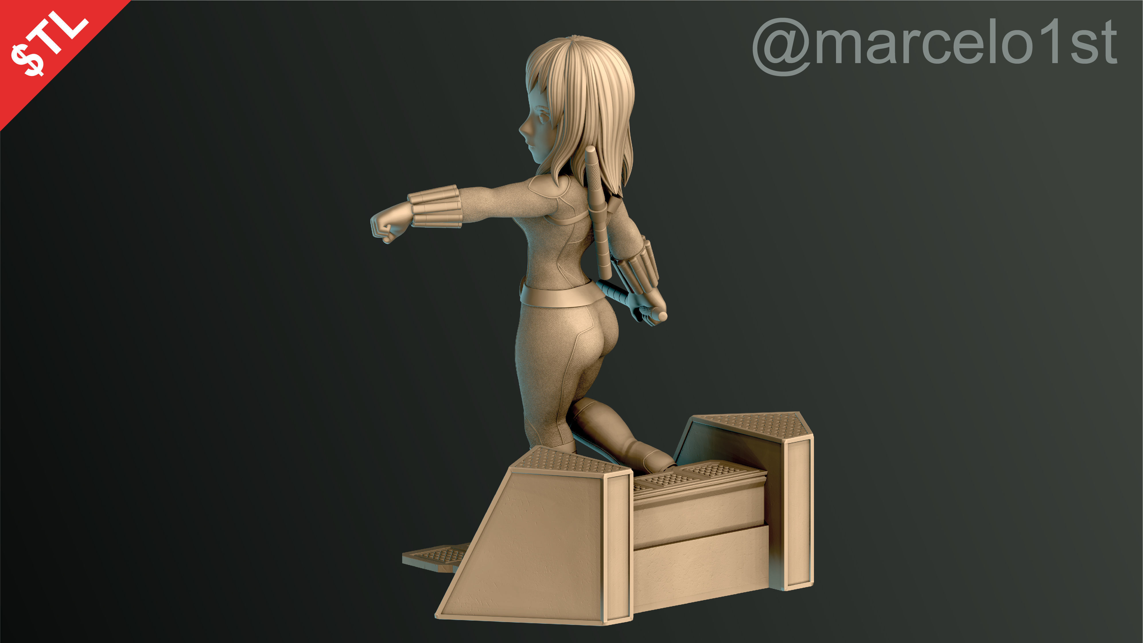 Black Widow Natasha Romanoff 3D print model_13