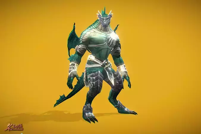 RPG Lizard Man 4 Low-poly 3D model
