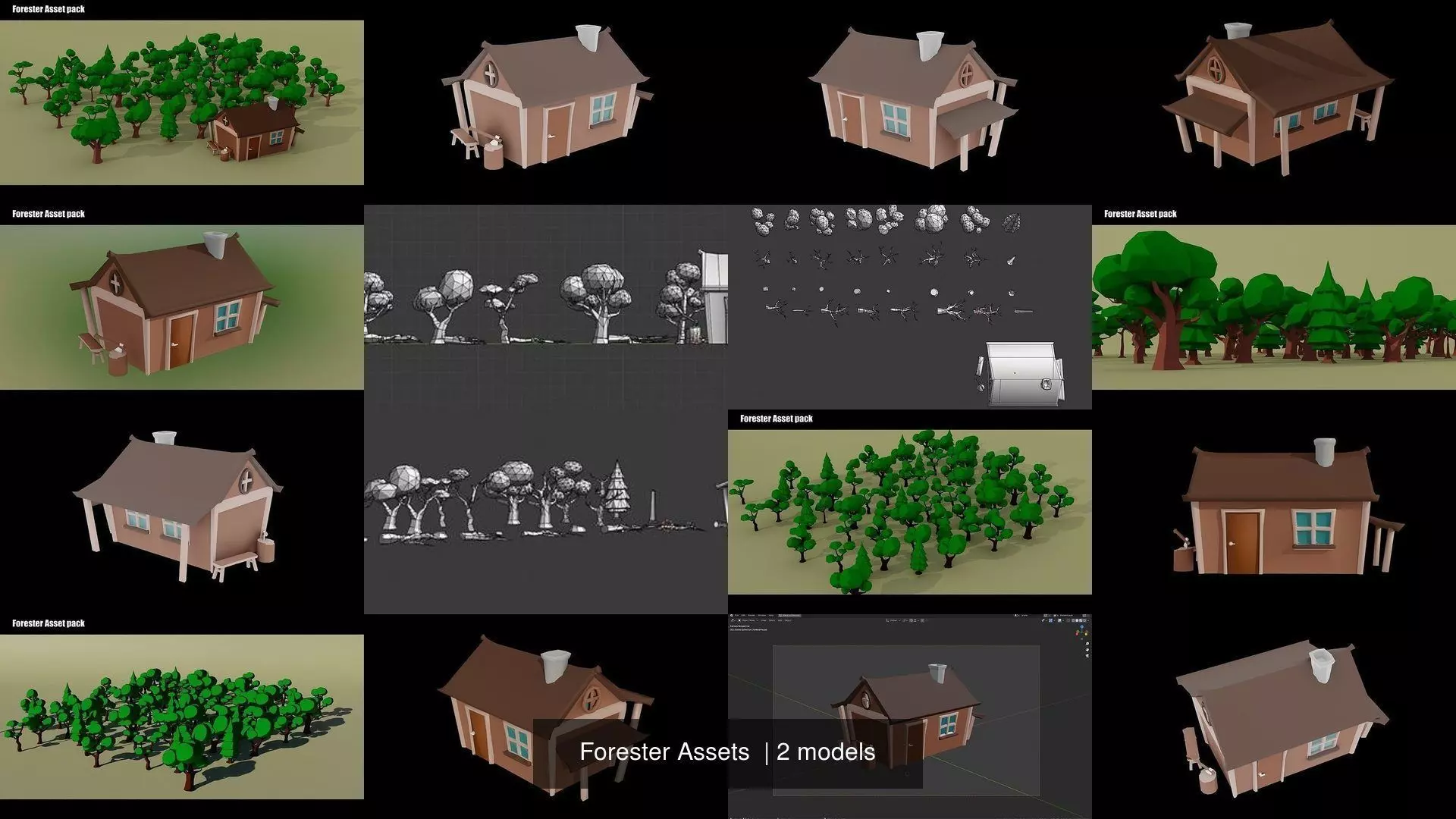 Forester Assets  3D Model Collection_0