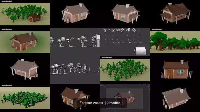 Forester Assets  3D Model Collection