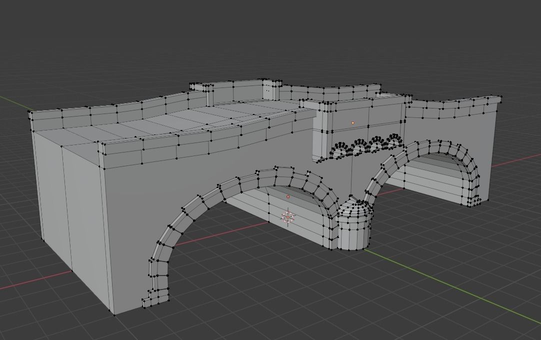Stone Bridge Free low-poly 3D model_6