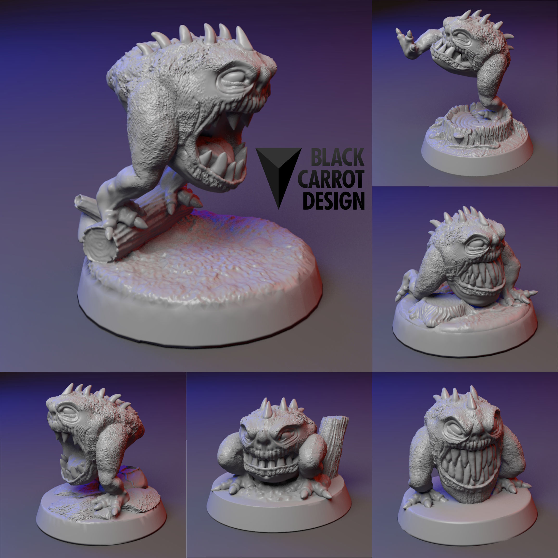 Gnaw Hopper Beasts - 6 models 3D print model_7