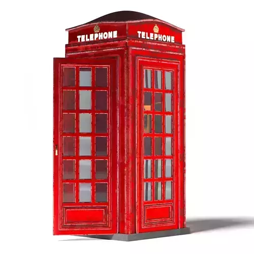 Telephone Booth 3D model