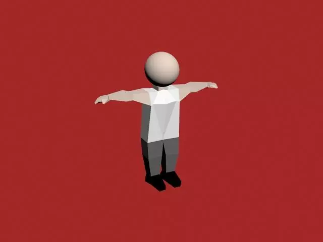 low poly character man Low-poly 3D model_0