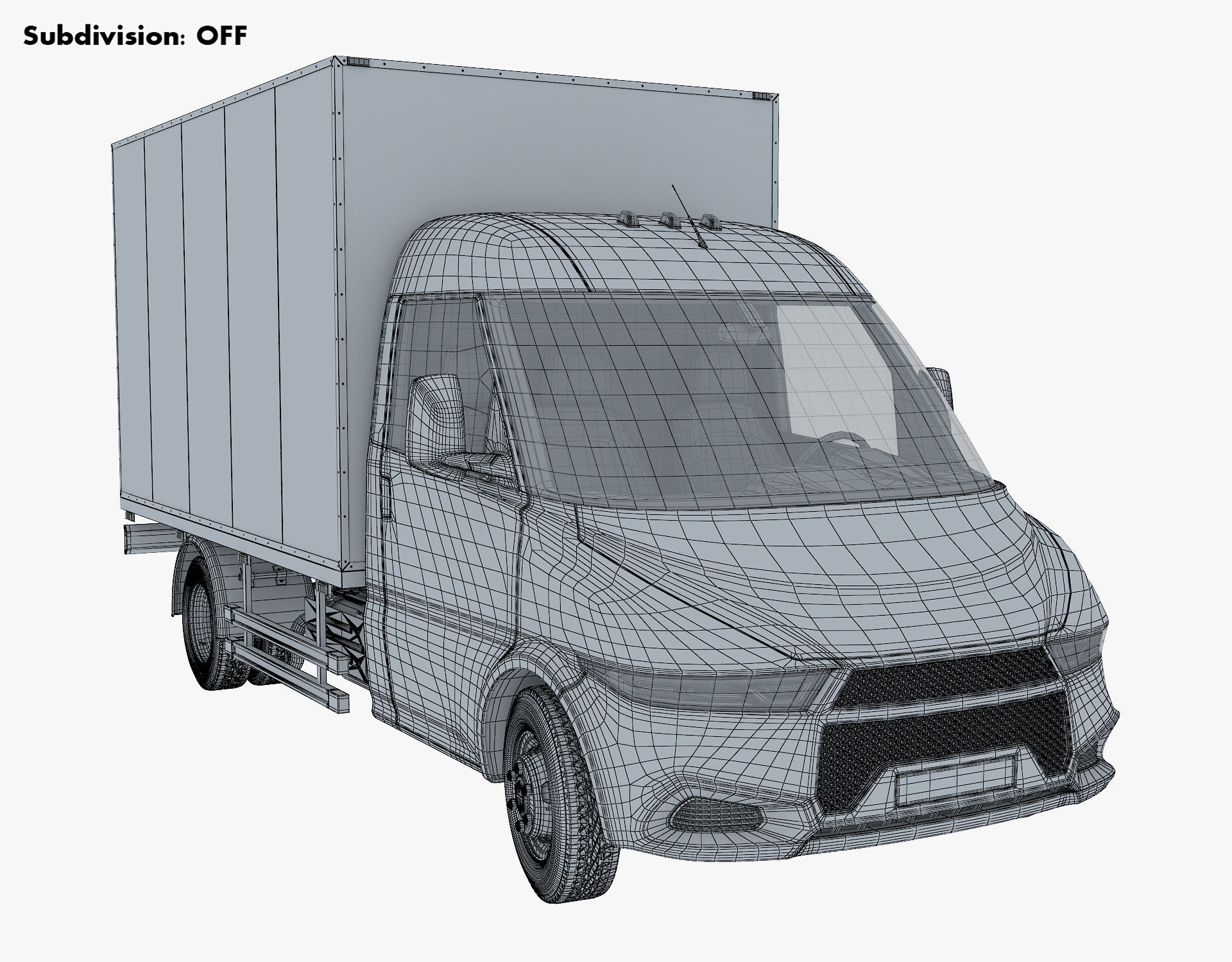 Generic Box Truck v 1 3D model_16