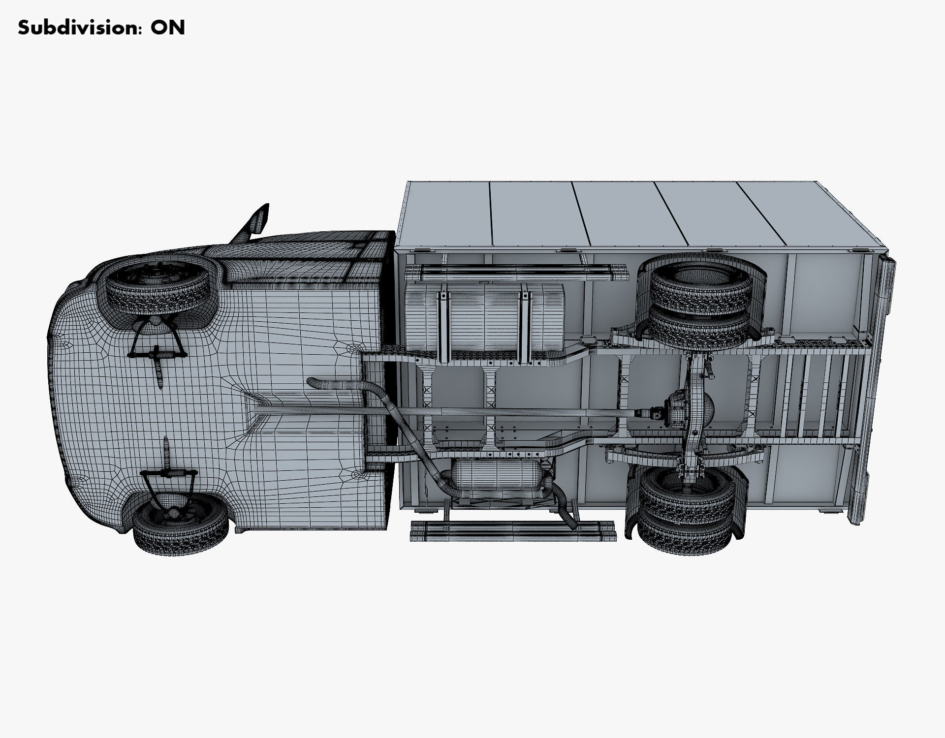 Generic Box Truck v 1 3D model_37