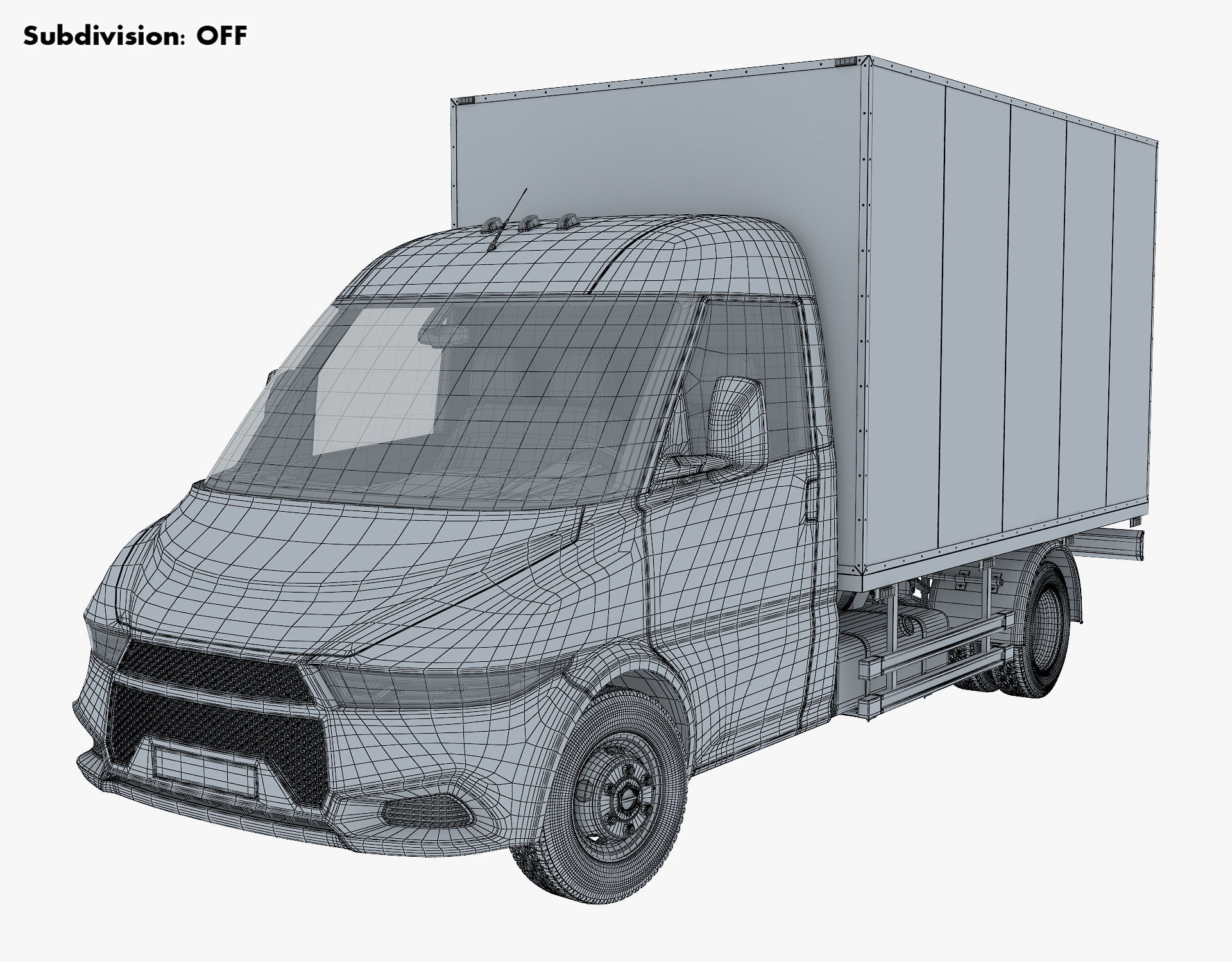 Generic Box Truck v 1 3D model_14