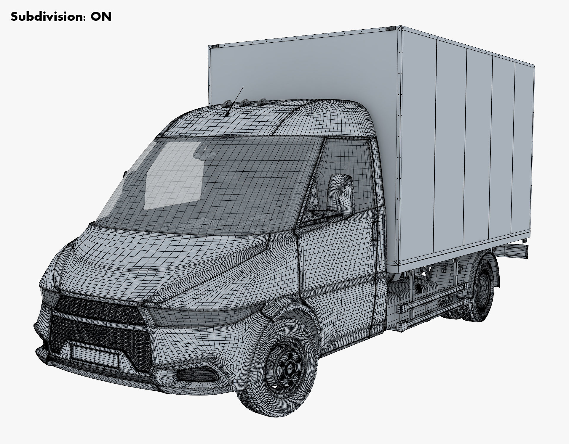Generic Box Truck v 1 3D model_13