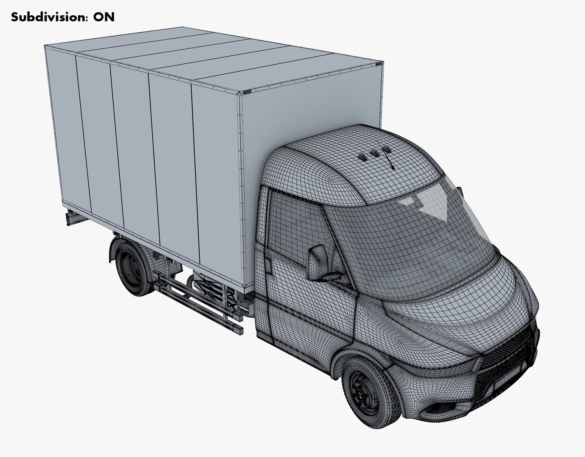 Generic Box Truck v 1 3D model_21