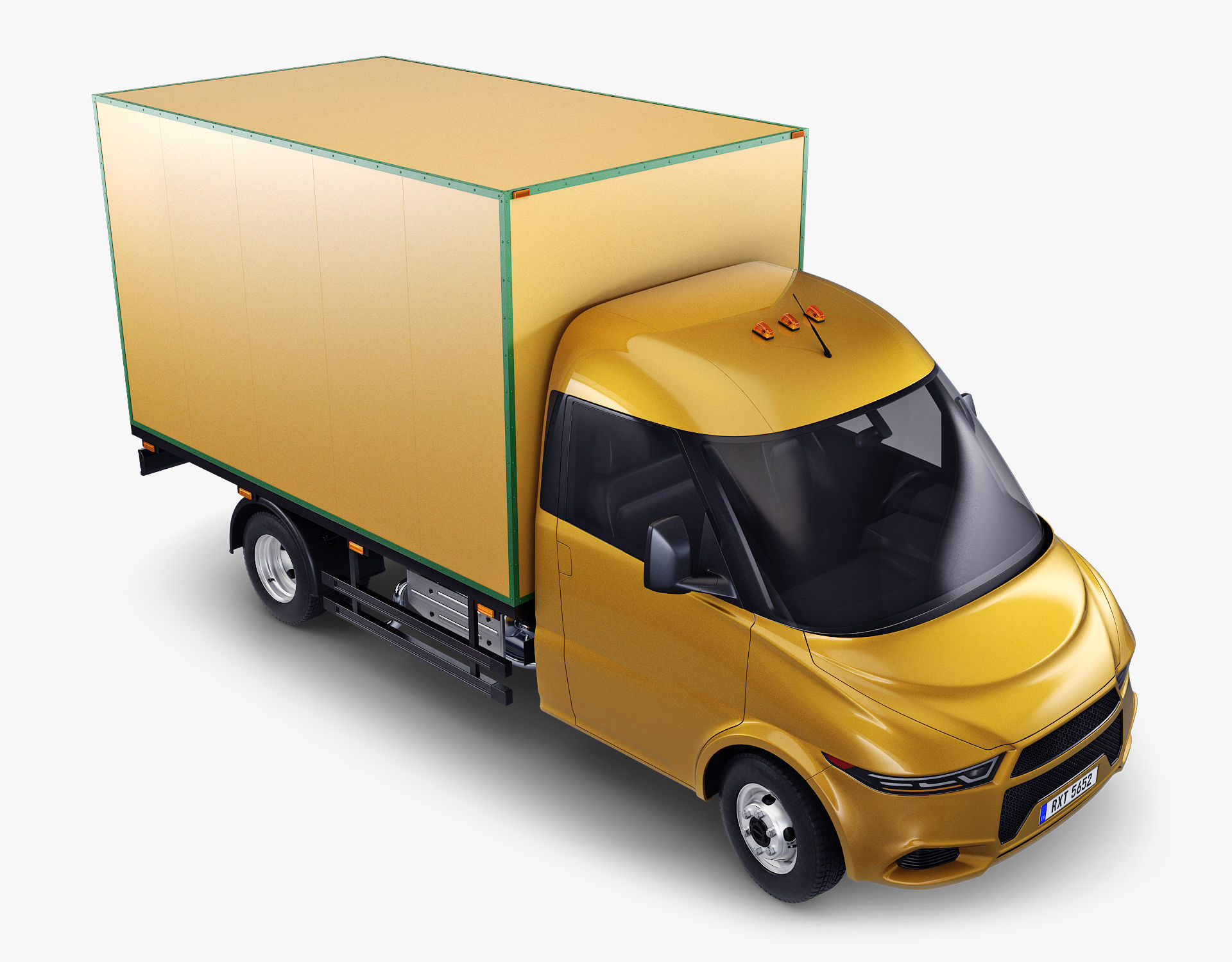 Generic Box Truck v 1 3D model_4