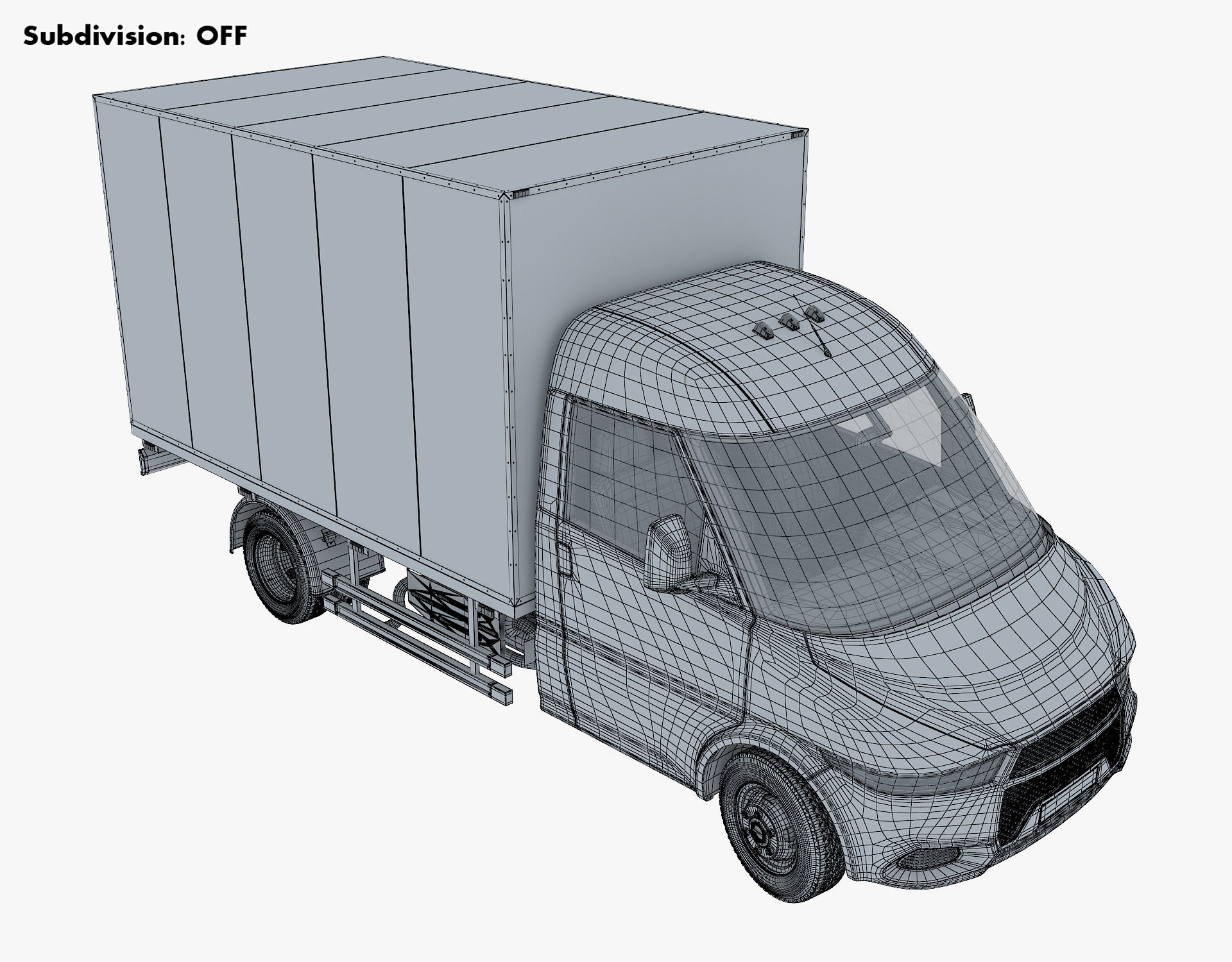 Generic Box Truck v 1 3D model_22