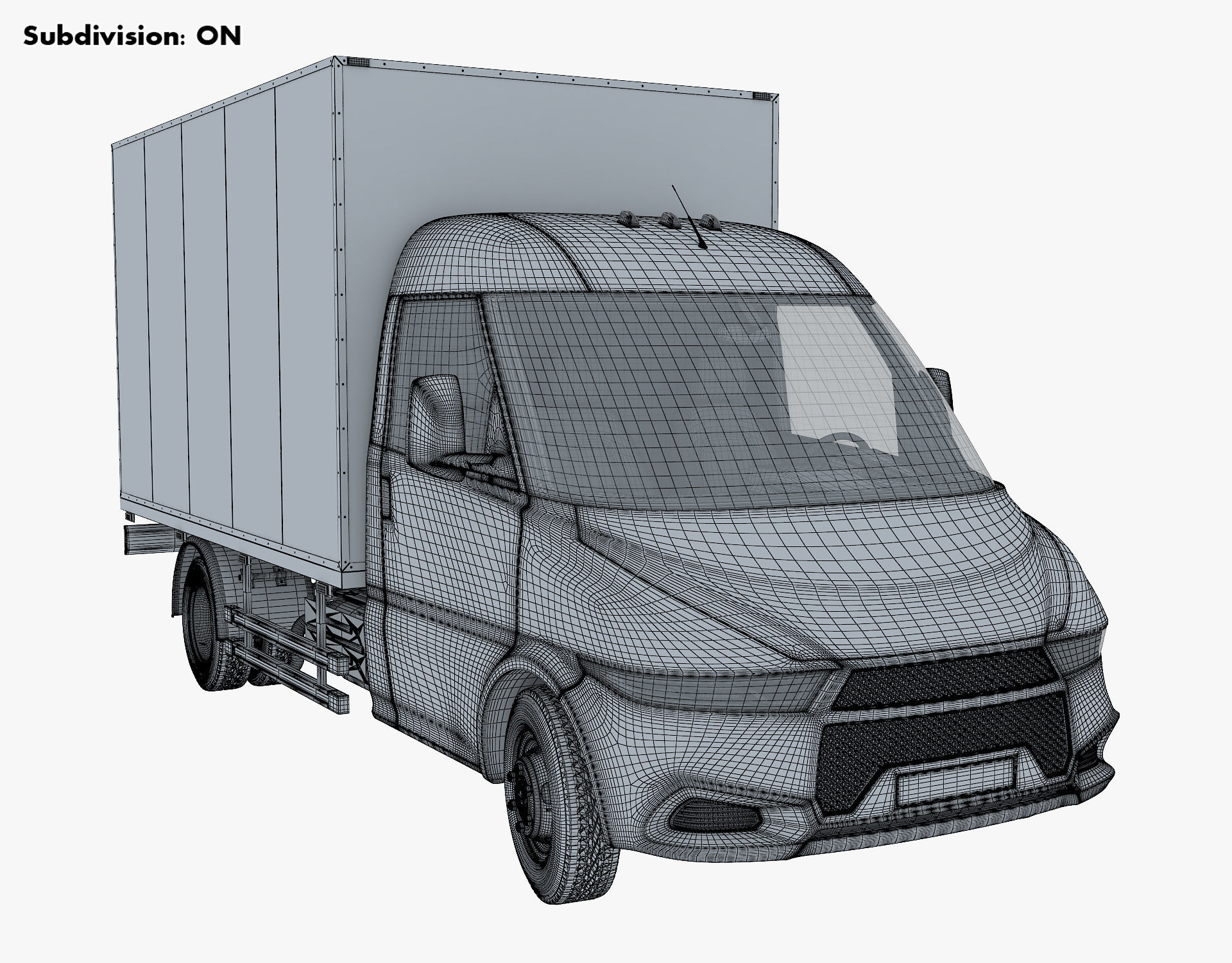 Generic Box Truck v 1 3D model_15