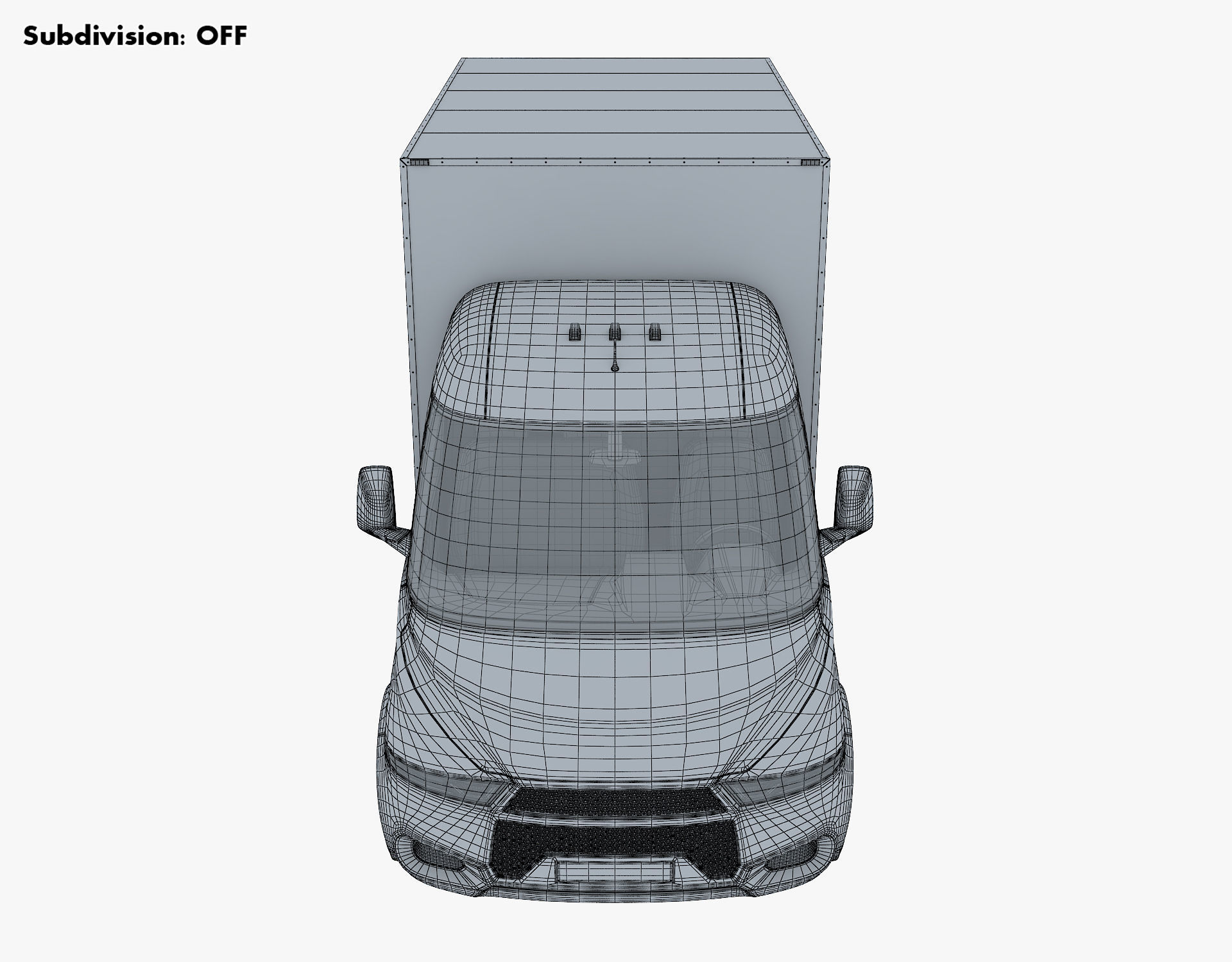 Generic Box Truck v 1 3D model_30