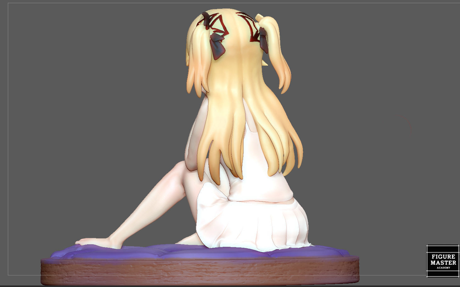 FISCHL GENSHIN IMPACT STATUE CUTE GIRL 2 GAME CHARACTER ANIME 3D print model_4