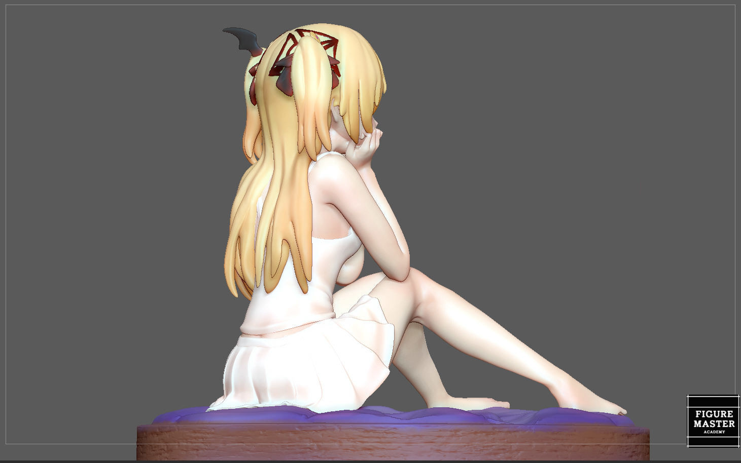 FISCHL GENSHIN IMPACT STATUE CUTE GIRL 2 GAME CHARACTER ANIME 3D print model_3