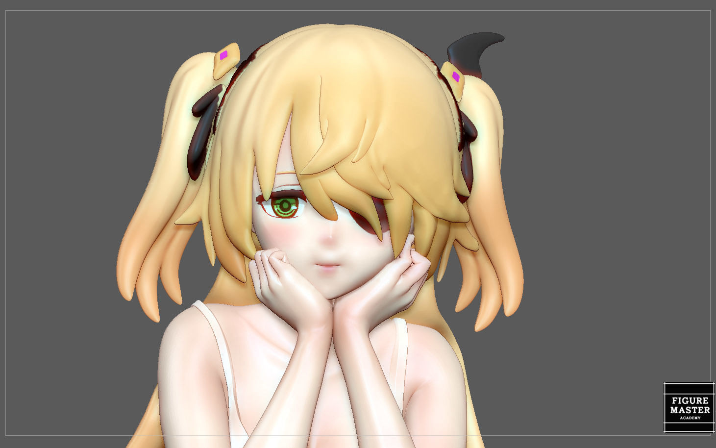 FISCHL GENSHIN IMPACT STATUE CUTE GIRL 2 GAME CHARACTER ANIME 3D print model_13