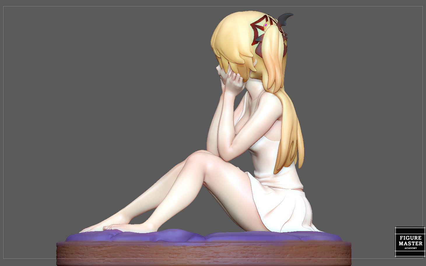 FISCHL GENSHIN IMPACT STATUE CUTE GIRL 2 GAME CHARACTER ANIME 3D print model_5