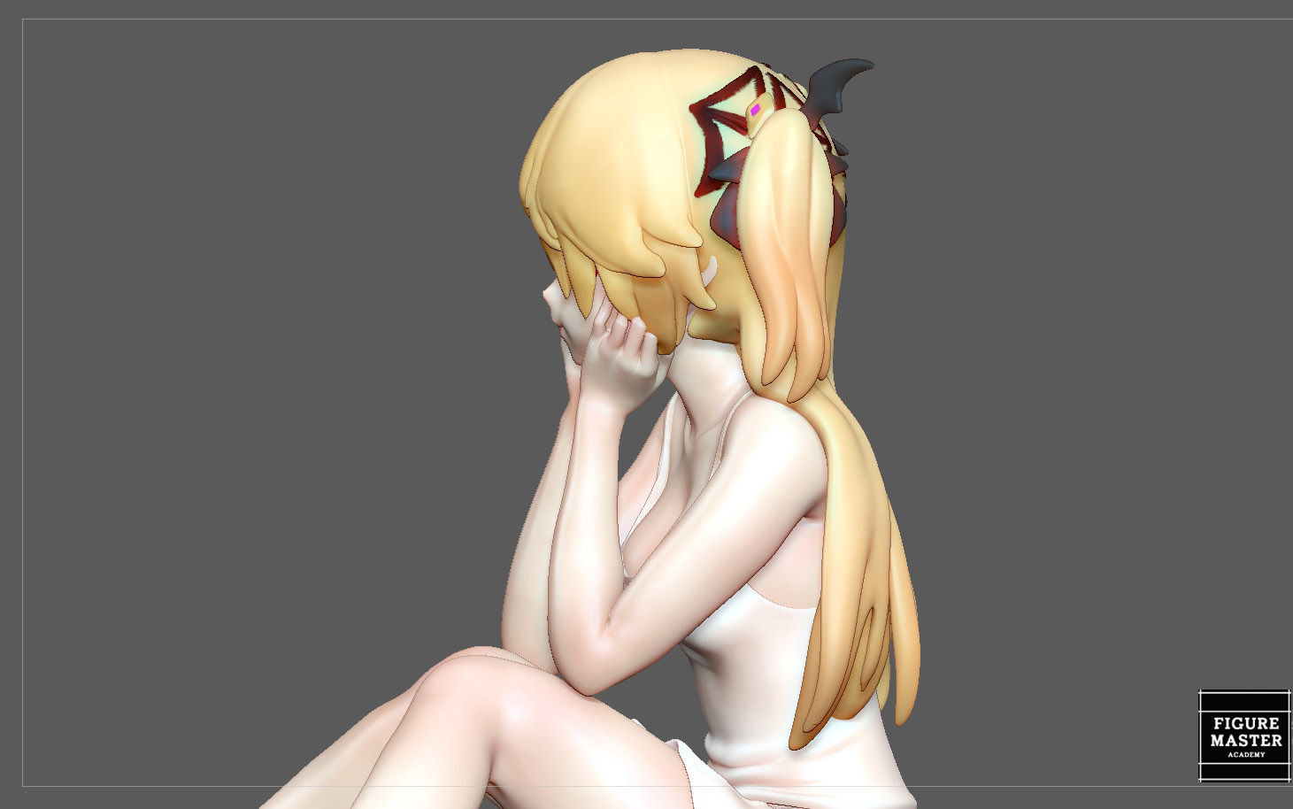 FISCHL GENSHIN IMPACT STATUE CUTE GIRL 2 GAME CHARACTER ANIME 3D print model_11