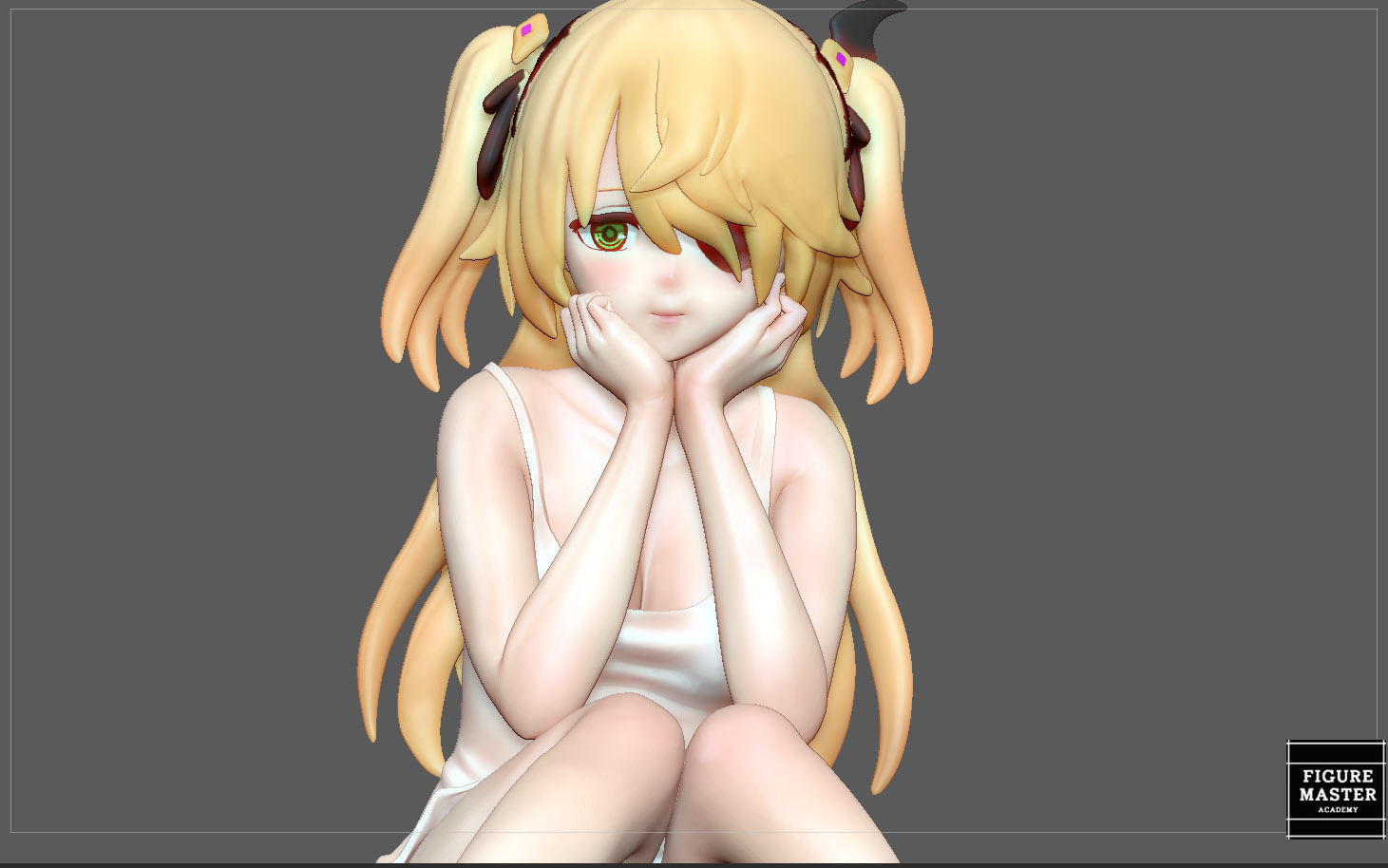 FISCHL GENSHIN IMPACT STATUE CUTE GIRL 2 GAME CHARACTER ANIME 3D print model_8