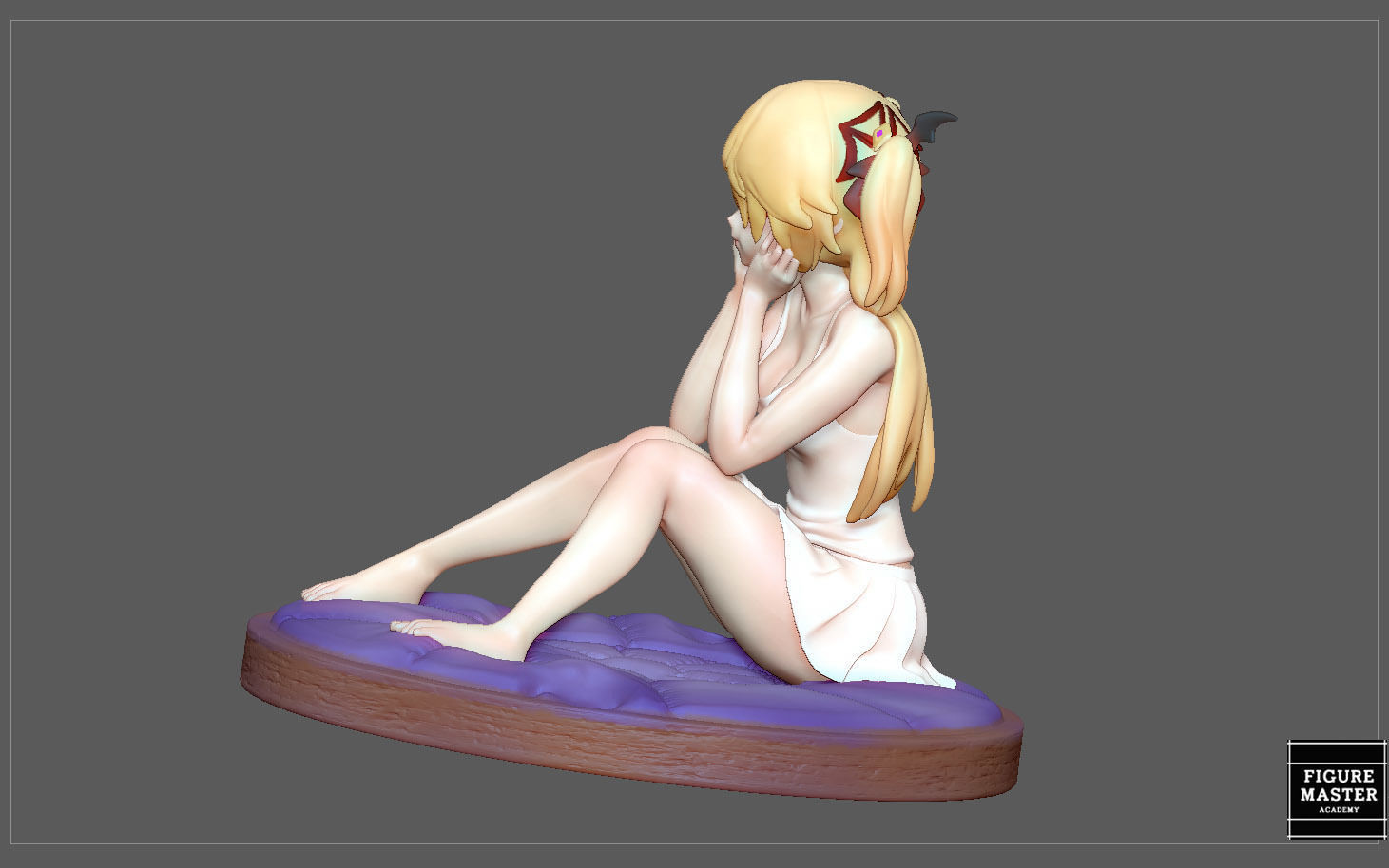 FISCHL GENSHIN IMPACT STATUE CUTE GIRL 2 GAME CHARACTER ANIME 3D print model_15