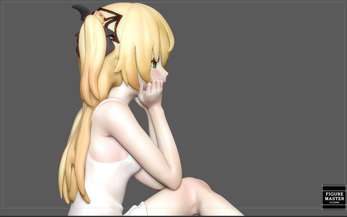 FISCHL GENSHIN IMPACT STATUE CUTE GIRL 2 GAME CHARACTER ANIME 3D print model_12