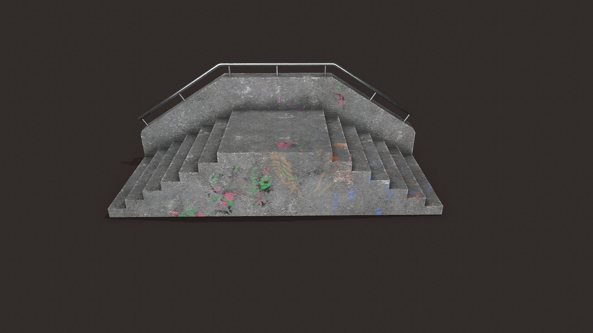 Skate ramp6 Low-poly 3D model_1