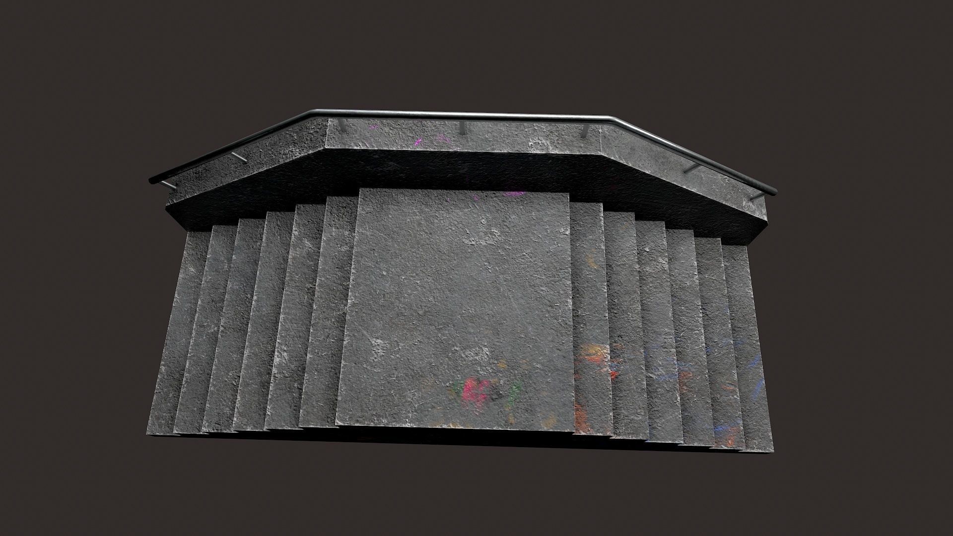 Skate ramp6 Low-poly 3D model_3