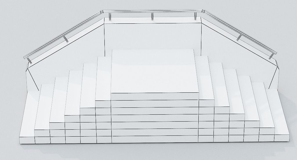 Skate ramp6 Low-poly 3D model_4