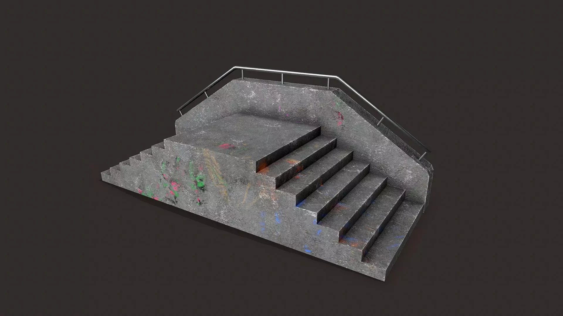 Skate ramp6 Low-poly 3D model_0