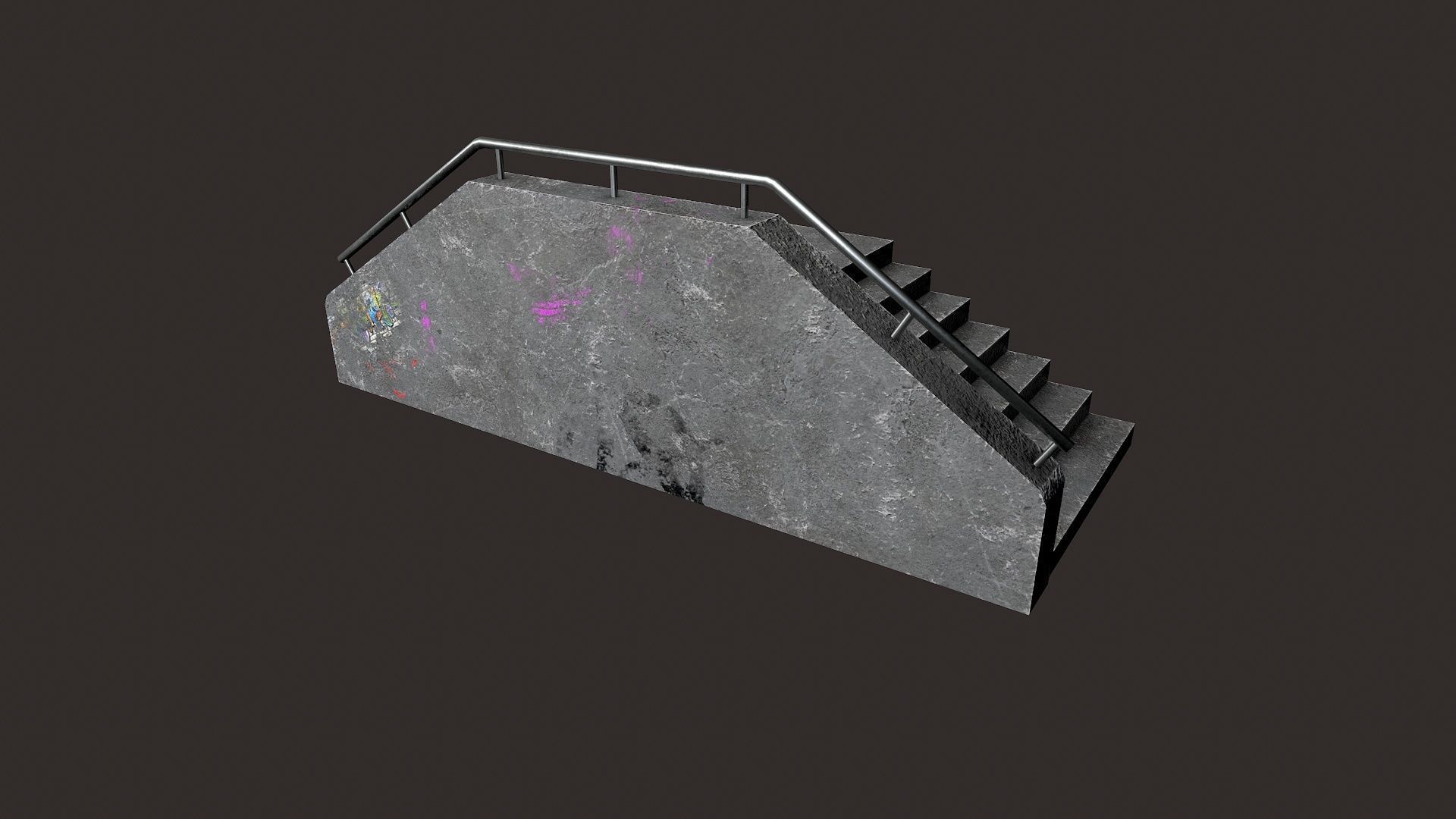 Skate ramp6 Low-poly 3D model_2