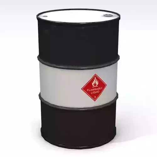 Flammable 55 Gallon Drum Free 3D model