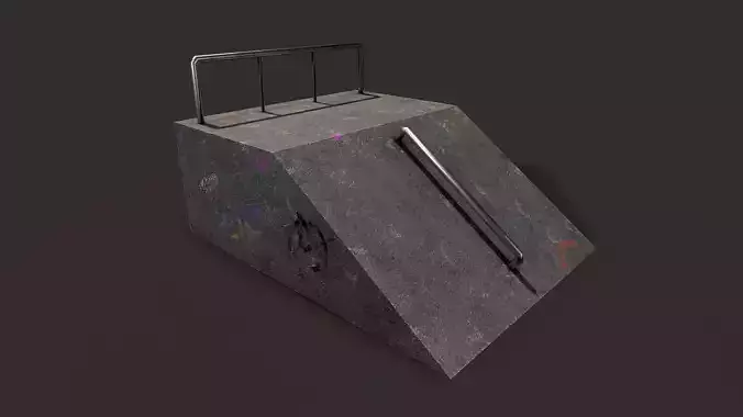 Skate ramp1 Low-poly 3D model