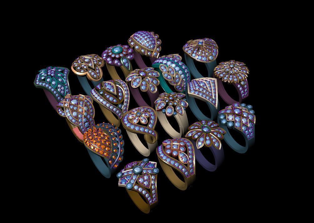 18 turkish model ring  3D print model_1