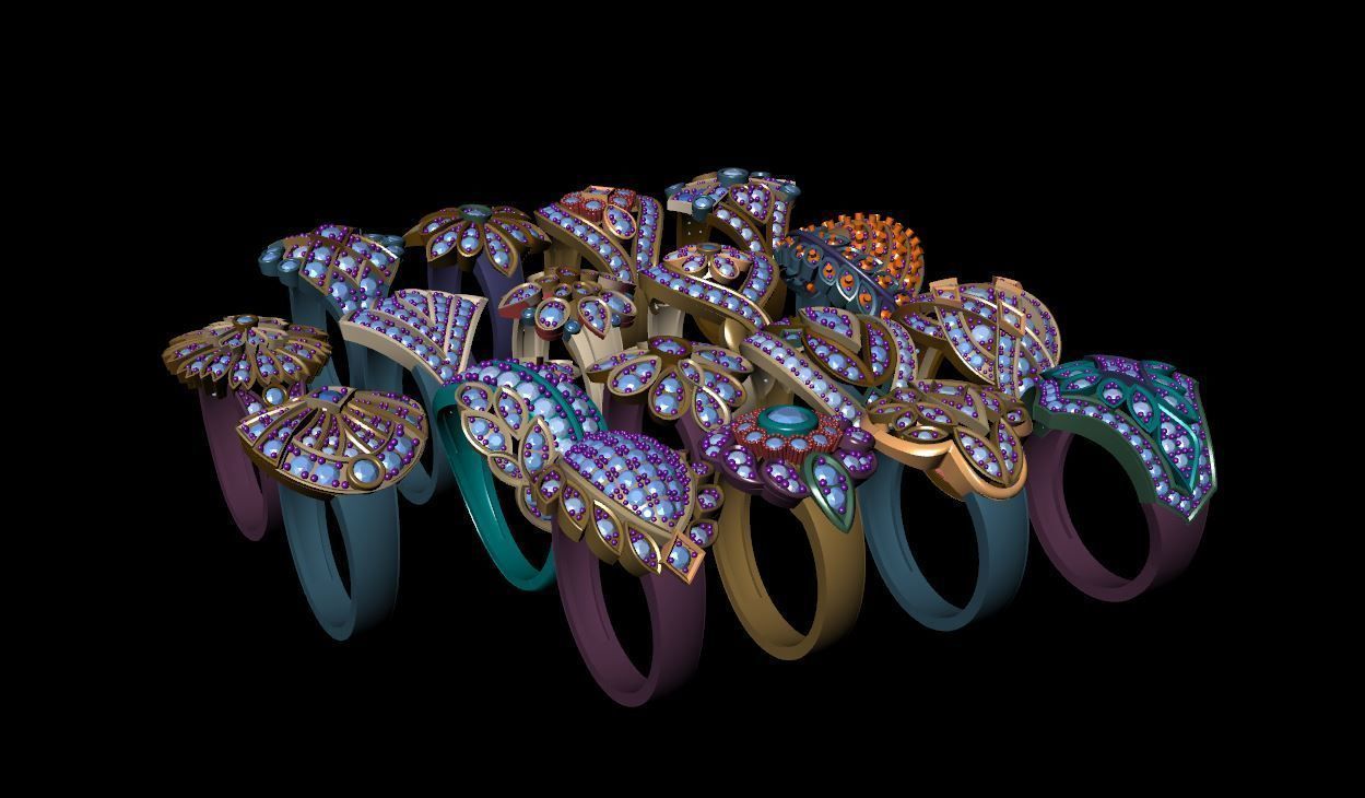 18 turkish model ring  3D print model_2