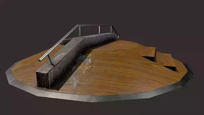 Skate ramp2 Low-poly 3D model